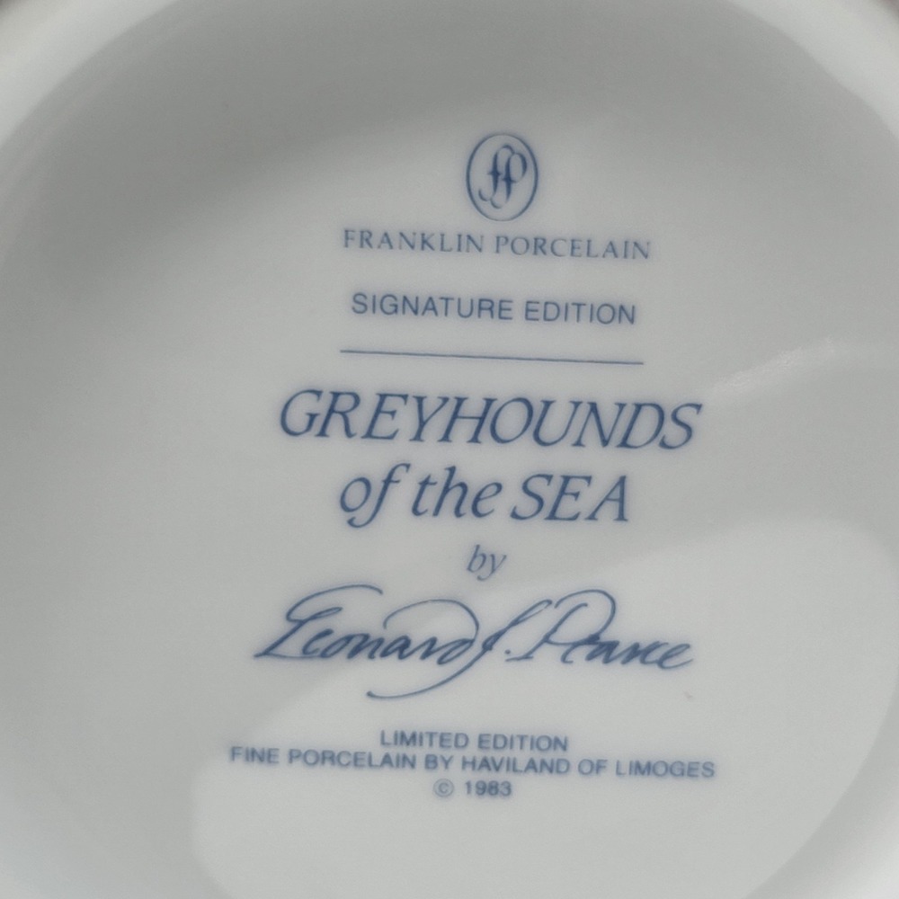 "Greyhounds Of The Sea" Stein By Leonard J Pearce Haviland Of Limoges 1983 - Picture 10 of 12